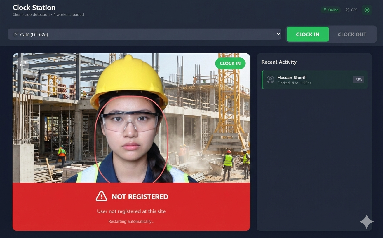 Face Recognition - Unregistered User Blocked